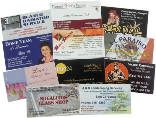 Business card printing services are our specialty - get the card that helps define you professionally!  Custom designs!