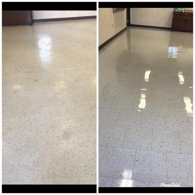 Before and After Strip and Wax Service 
Medical Office 
Charlotte, NC