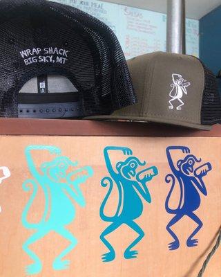 Local hats and stickers