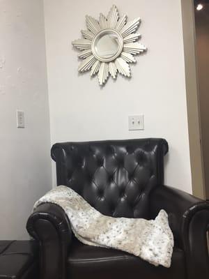 Sitting area in our treatment room.