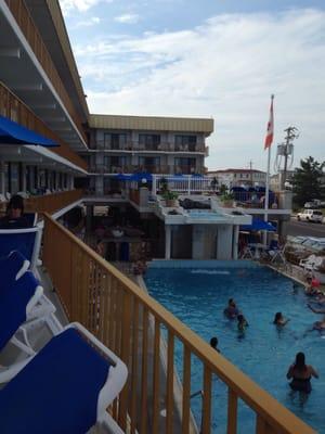 2nd floor balcony over looking pool