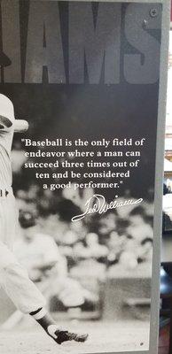 Ted Williams. Words to live by.