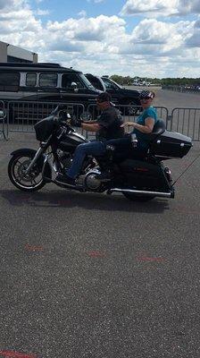 Margaret honoring the military at The Patriot Ride