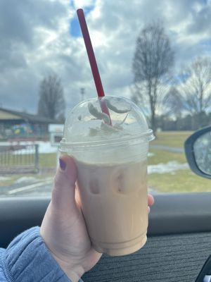 Iced white mocha with soy!