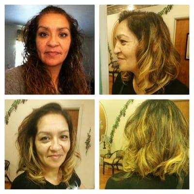 Wow!!   What a difference cut color roots 2 tone Balayge and disconnected a line bob