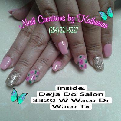 No decals all hand painted nail art