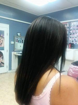 After straightening treatment