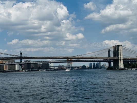 East River Bridges View from Ferry