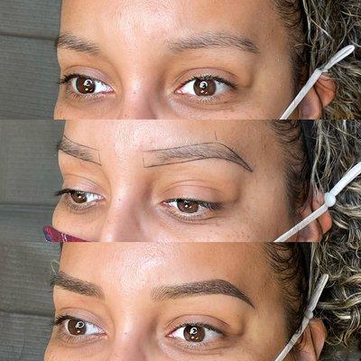 Microblading plus shading