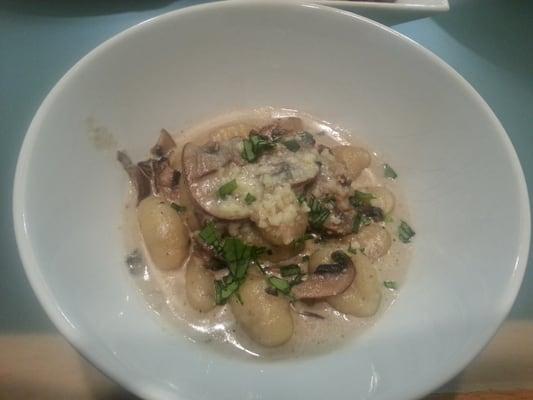 gnocchi with porcini cream