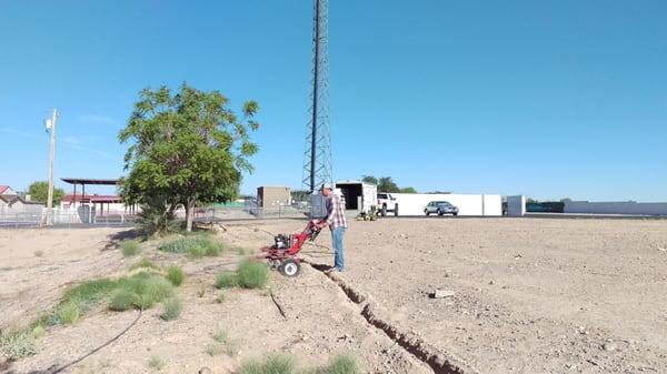 Trenching for new pvc pipe in Litchfield Park