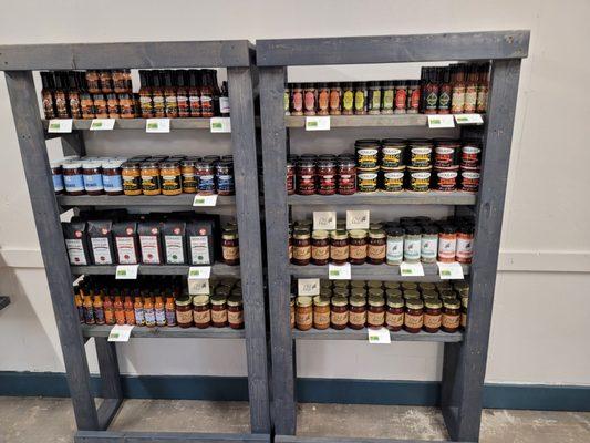 Browse BBQ sauces and hot sauces for every taste from mild to set you on fire!