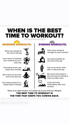 Best time to workout is anytime!!