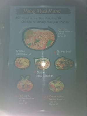 Menu muaythai