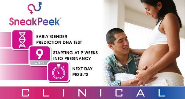 Sneak Peek Clinical, DNA Gender Reveal, 99.6% accuracy