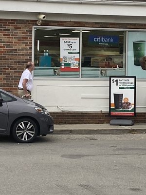 This guy who is missing a leg and uses a walker stood outside and pounded on the windows. Apparently he's a loyal 7-11 customer