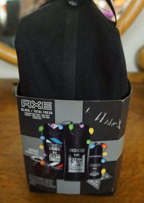 AXE SHAVING KIT WE ALSO HAVE A LARGE SELECTION OF TOILETRIES