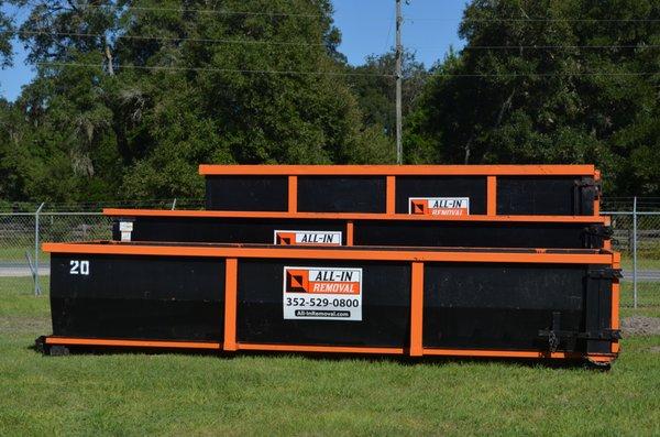 Containers for waste disposal including manure removal, household waste and construction debris. Can sizes include 10, 20 yard and 30 yards.