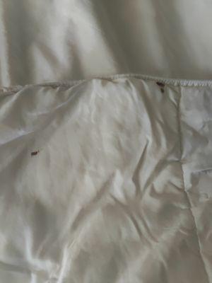 Dried blood on duvet cover