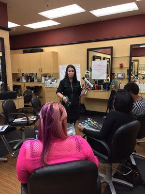 SmartStyle Stylists getting product updates on Matrix Biolage and Total Results lines.