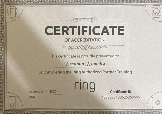 Ring Pro Certification