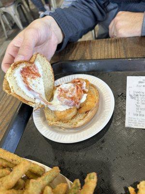 Shrimp burger