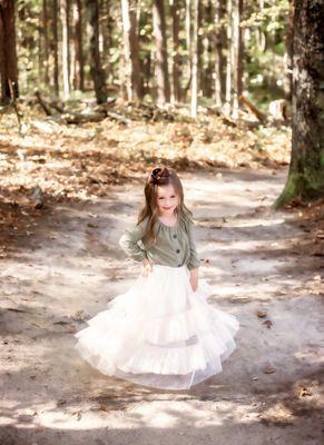 This sweet baby is modeling this outfit taken from my " client closet"  So other clients can see how beautiful & full the skirt is.