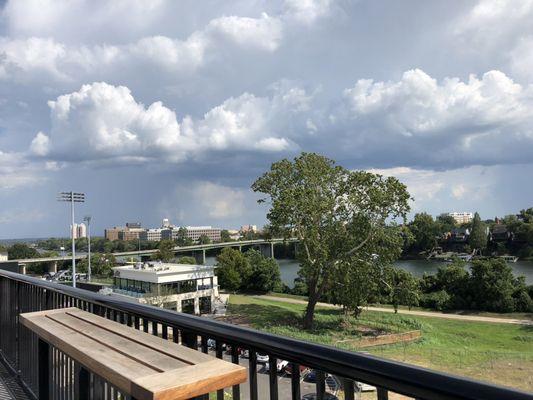 Savannah River in front, SRP Park to the left. Feeling like a big city all of a sudden.