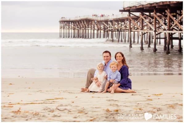 Crystal Pier was the place for this family- they live just minutes away and their kids were totally familiar with the area.