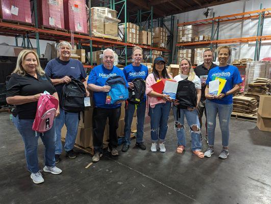 Blaisdell's gives back to the community through volunteering, product and monetary donations like our annual back-to-school backpack program