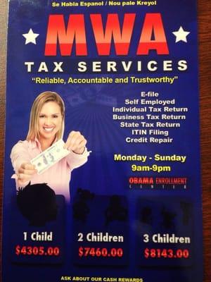 MWA tax services