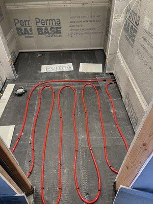 Radiant heat for small bathroom.