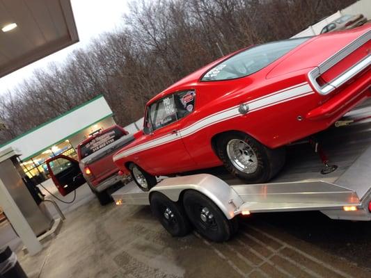 Transporting a customers 1968 cuda.