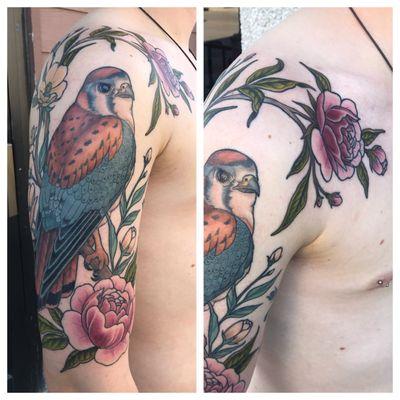 American kestrel half sleeve by Nikki