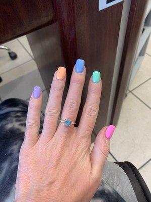 Love my spring nails!! Done so well. Thank you so much!