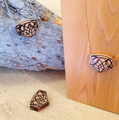 We love supporting our local artists & friends. Here's Question the Answer, hand made necklaces feat. maple wood & India ink.