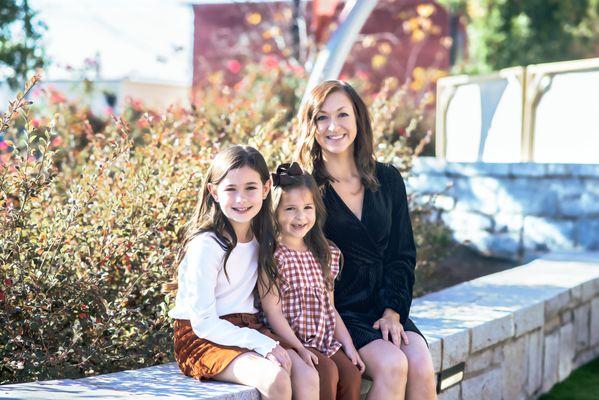 Mom & her 2 daughters, family photo for her graduation from Nursing School