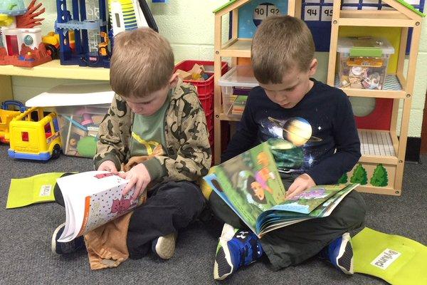 In all of our Kindergarten Readiness programs, children develop their emergent reader skills at a pace that is right for them.