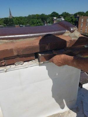 Roof Inspection uncovered loose bricks