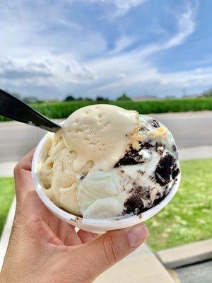 Mint oreo with lemon golden oreo