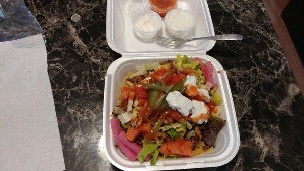 Chicken Shawarma Box! Outstanding! Next time I'll see if I can get a bit more lettuce in there.