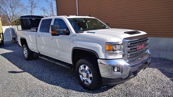 Full interior and exterior detail on a 2016 gmc 2500hd pickup.