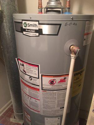 40 gal short water heater