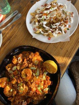 Creole Style Shrimp and Nacho Fries