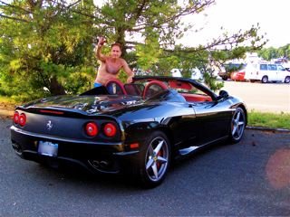 "The cost of a thing (photo of myself enjoying a new Ferrari Spider) is the amount of life you must exchange for it."--Andrew Linick