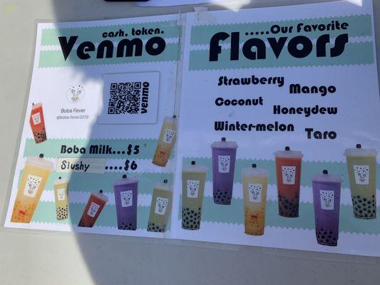 Flavors being offered at the Provo Farmer's Market