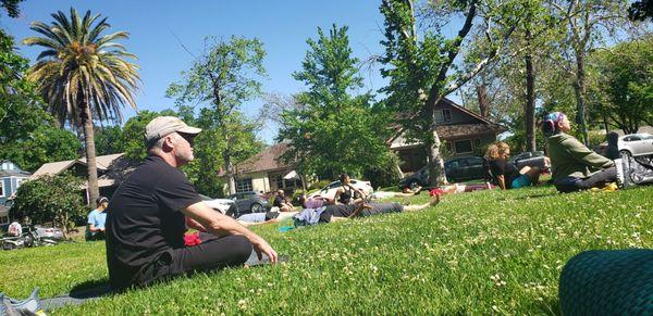 Yoga in the park