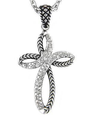 This beautiful Andrea Candela sterling silver and diamond cross is on sale today only 9/10/15!