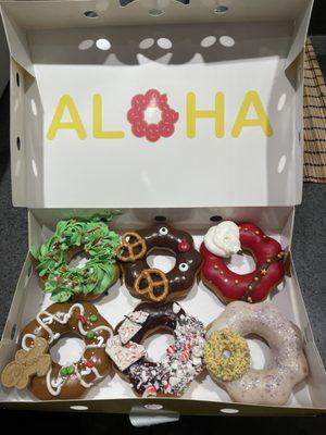 Holiday mochi donuts