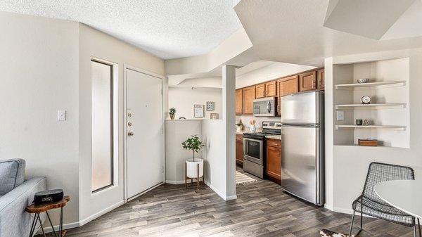 Living room and dining area space